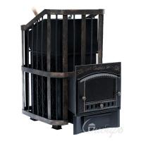 Печь для бани Сибирь 25 М ЗК, чугун + сталь, сетка