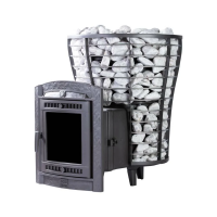 Печь чугунная банная "Атмосфера V" сетка нержавейка ПроМеталл