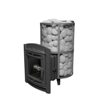 Печь чугунная "Атмосфера L" сетка нержавейка с газовой горелкой ПроМеталл