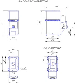 Печь для бани из нерж.сталь РУСЬ-12 Л Профи  Теплодар