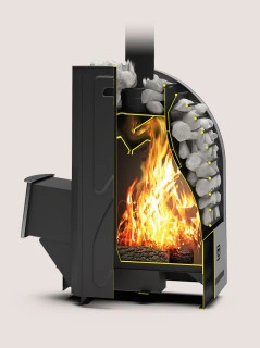 Печь для бани из нерж.сталь КАСКАД-12Т (2018)  Теплодар
