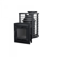 Печь чугунная банная "Атмосфера М" сетка-ПРУТОК нержавейка ПроМеталл