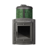 Печь чугунная "Атмосфера XL" в ламелях "Верде Гватемала" ПроМеталл