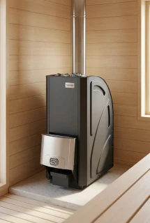 Печь для бани из нерж.сталь КАСКАД-18 ЛП (2018)  Теплодар