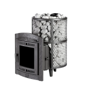 Печь чугунная банная "Атмосфера L" сетка нержавейка ПроМеталл