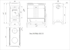 Печь отопительная МАТРИЦА -100 (1.1) Теплодар