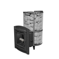 Печь чугунная "Атмосфера XL" сетка нержавейка с газовой горелкой ПроМеталл