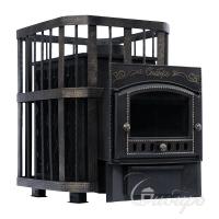 Печь для бани Сибирь 25 М, чугун + сталь, сетка