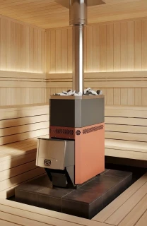 Печь для бани из нерж.сталь РУСЬ-18 Л  Теплодар