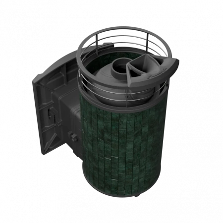 Печь чугунная "Атмосфера L" Верде Гватемала ламель+сетка с газовой горелкой ПроМеталл