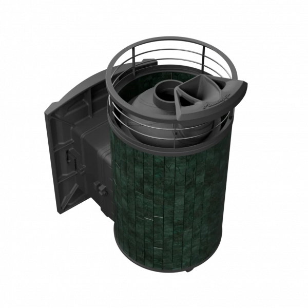 Печь чугунная "Атмосфера L" Верде Гватемала ламель+сетка с газовой горелкой ПроМеталл