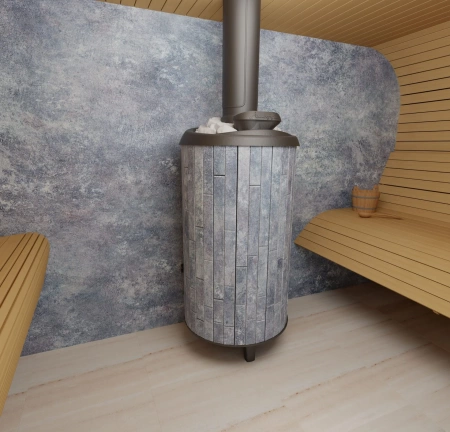 Печь чугунная "Атмосфера XL" в ламелях "Талькохлорит" ПроМеталл