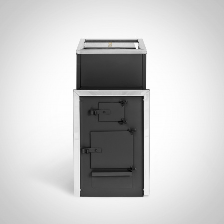 Печка для бани Радуга 14, 6 мм, под навесной бак 30 л из нержавейки, сзади