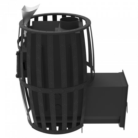 Печь для бани Витязь 28 Закрытая каменка, Д-2 стекло 230х270, 6-8 мм