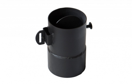 Переходник с шибером d 150 мм, круглый/ круглый, Горизонтальный,  для котлов «Гефест 15,20», Сибирь 10, 15, 20