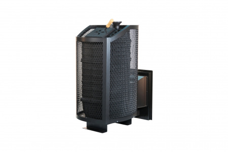 Печь банная чугунная АМУР-26 PRO со стеклом, с закрытой каменкой (Сибирь)