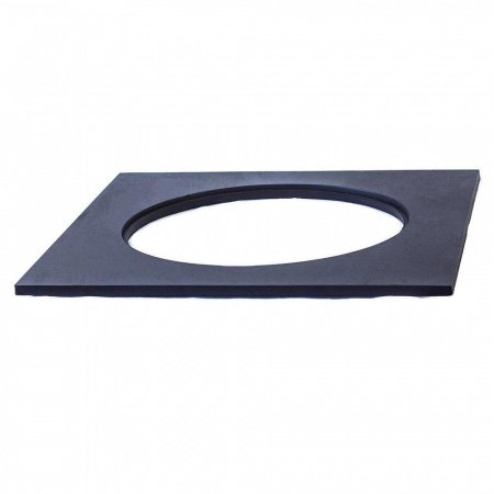 Плита стальная под казан  500х500 Сибирь, с кружками стальными в комплекте, 10 мм толщина