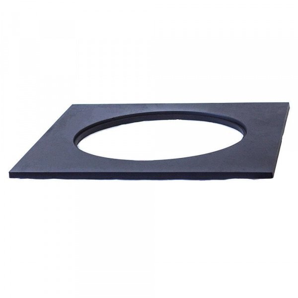 Плита стальная под казан  500х500 Сибирь, с кружками стальными в комплекте, 10 мм толщина