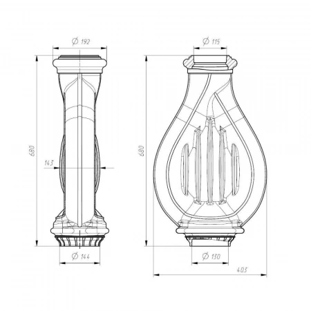 Конвектор "Лира" 130М-115М (цв. черный чугун) ПроМеталл