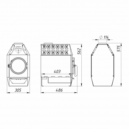 Отопительная печь Стокер Термо-70, Ермак
