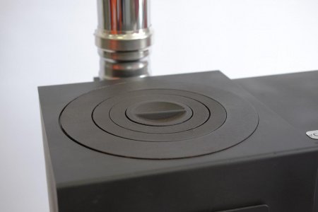 Казан-мангал Сибирь с откидной крышкой и зольником, труба и зонт отдельно, 115 мм