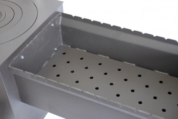 Казан-мангал Сибирь с откидной крышкой и зольником, труба и зонт отдельно, 115 мм