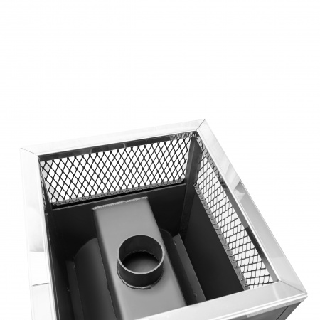 Печь банная из трубы, 6 мм Радуга 36 Б - под навесной бак сзади (бак отдельно на 60л)