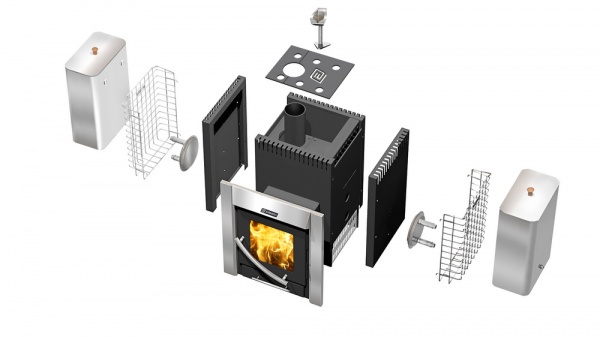 Печь банная Ермак 3D