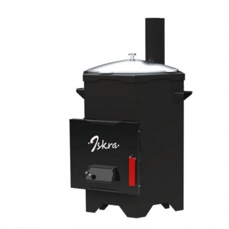 Печь казан «Искра 2»  (2 в 1 казан 15 л+дымоход)