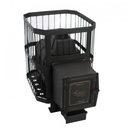 Печь для бани чугунная Сибирь 24 сетка, под остаток