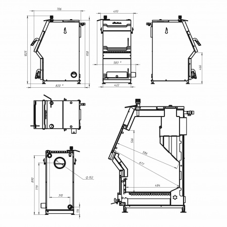 Котел отопительный Стокер Pro 25 Ермак