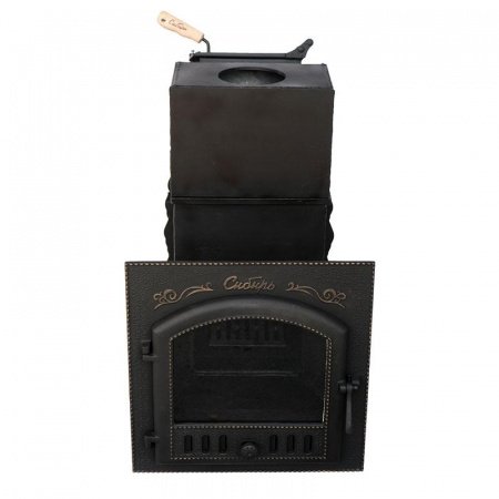 Печь для бани Сибирь 25 П ЗК, чугун + сталь, дверка 700х700