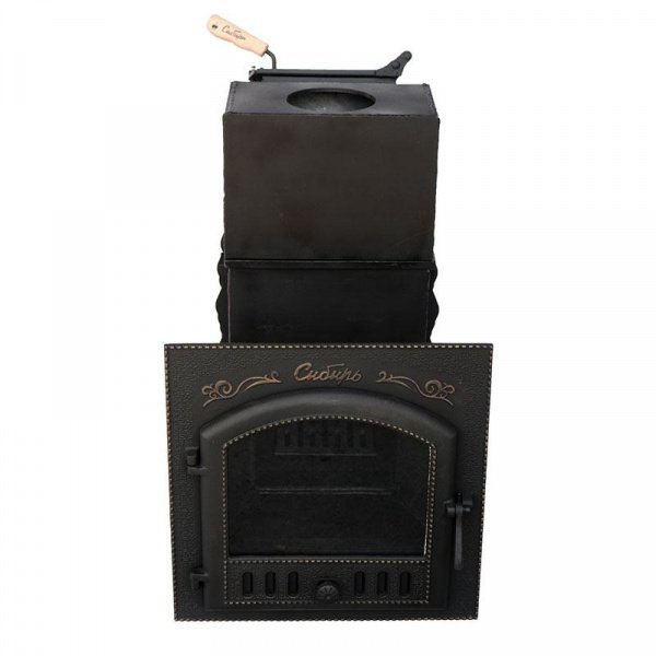 Печь для бани Сибирь 25 П ЗК, чугун + сталь, дверка 700х700