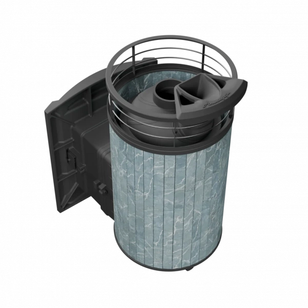 Печь чугунная "Атмосфера L" Талькохлорит ламель+сетка с газовой горелкой ПроМеталл