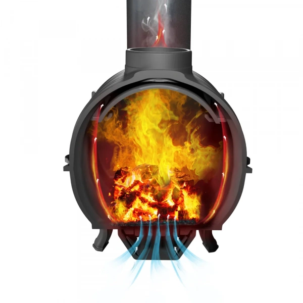 Печь чугунная отопительная "Тайга" PRO ПроМеталл