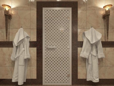 Дверь в Хамамм «Мираж» бронза матовая 1900х700