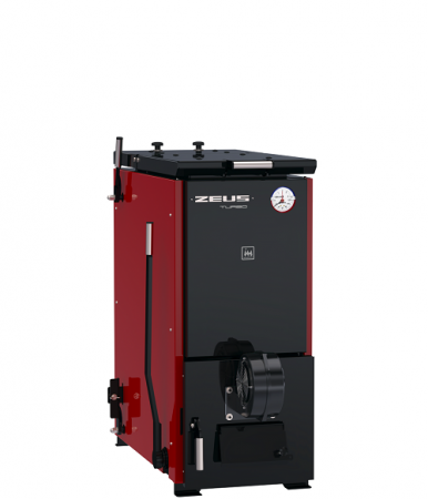 Котел твердотопливный ZEUS-TURBO 8-10 кВт с автоматикой