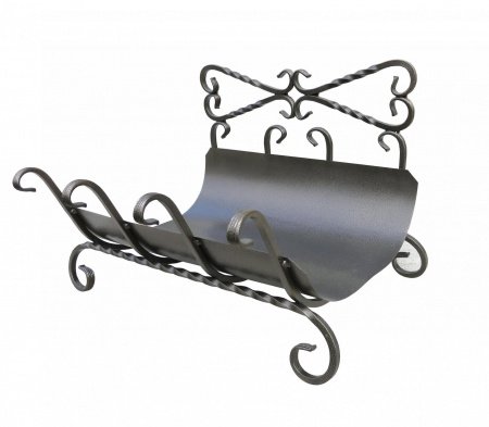 Дровница узорная с поддоном кованная (бронза) 60*40*40 см