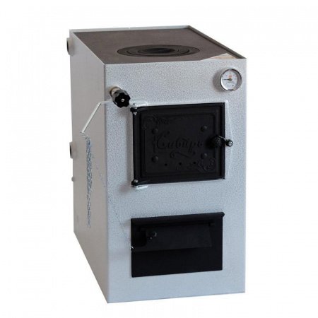 Котёл твердотопливный Сибирь 20 ТПЭ с плитой