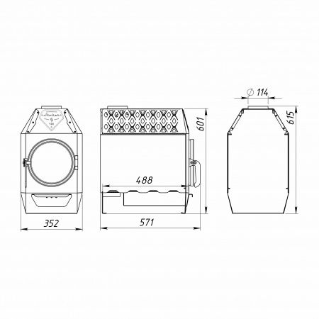 Отопительная печь Стокер Термо-100, Ермак