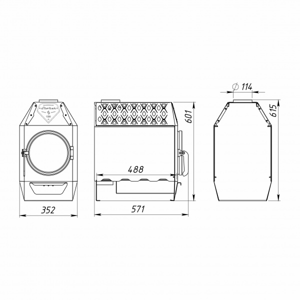 Отопительная печь Стокер Термо-100, Ермак