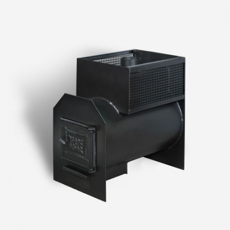 Печь банная из трубы, 4 мм Радуга 26 Б - под навесной бак сзади (бак приобретается отдельно на 50 л)