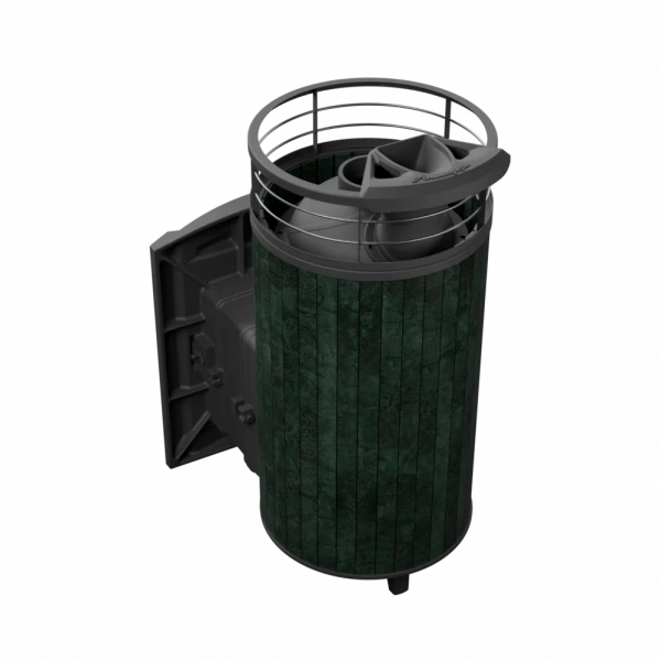 Печь чугунная "Атмосфера XL" Верде Гватемала ламель+сетка с газовой горелкой ПроМеталл