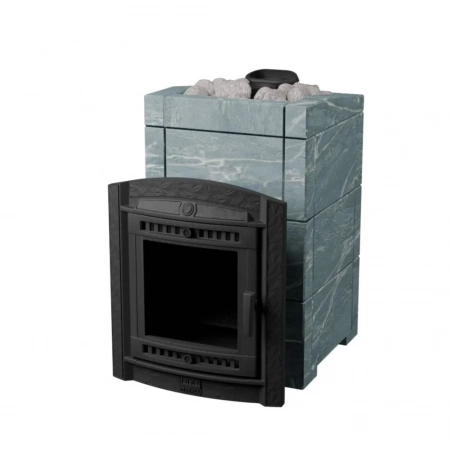 Печь чугунная "Атмосфера L" в облицовке "Талькохлорит" ПроМеталл