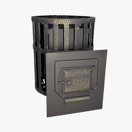 Рамка черная на банную печь Березка подходит для дверки к модели Березка 24 и 28, Викинг 24, Витязь 28