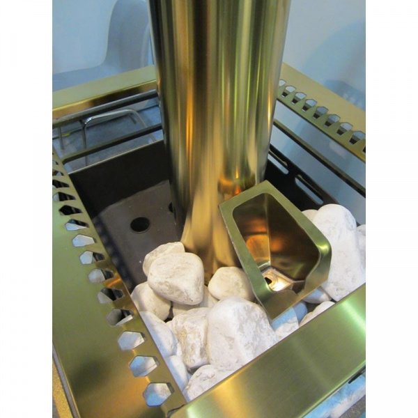 Печь для бани «Ермак 24 Сетка-Люкс (GOLD)», Нерж-5мм 304 INOX