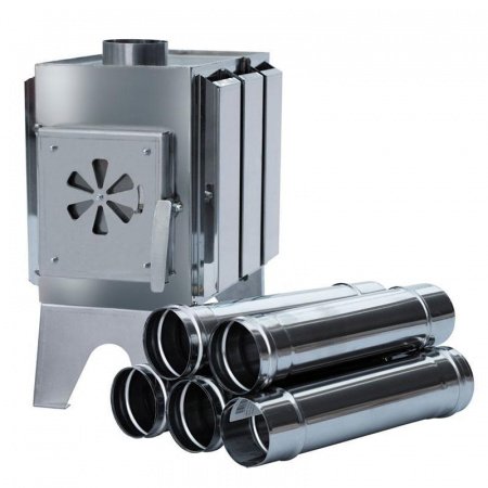 Мобильная печь «Турист» (дымоход в комплекте) Сибирь, 80 мм