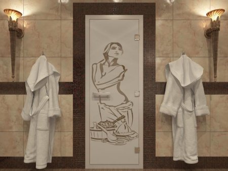 Дверь в Хамамм «Искушение» бронза матовая 1900х700