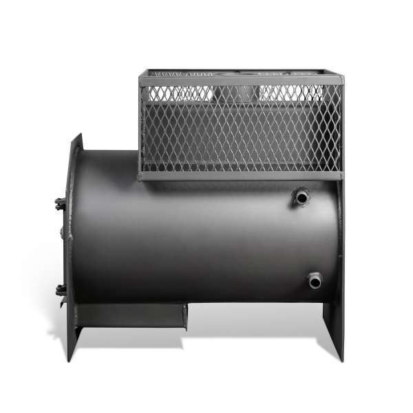 Печь банная из трубы, 6 мм Радуга 26 с теплообменником универсальным из нерж. стали