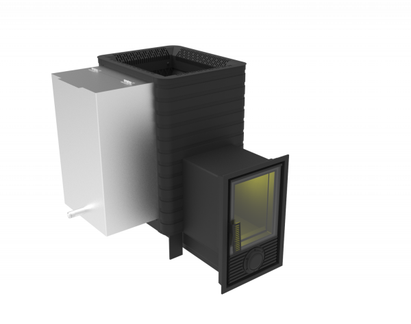 Печь для бани Фаворит 15 Д-2 дверца со стеклом 230х270 (под бак 35 л или теплообменник)